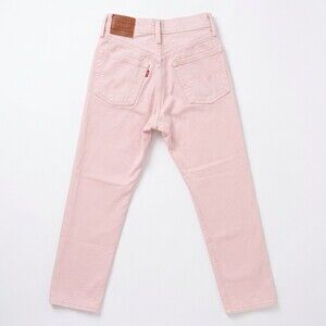 Levi's Premium 501 Original Fit Womens Jeans Pink Straight Button Fly